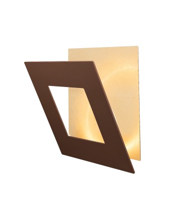 DALIA * APLIQUE CUADRADO 40W - ORO + CORTEN